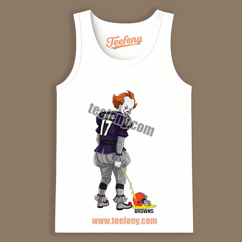Baltimore Ravens Halloween Pennywise Browns Rivalry Tanktop Baltimore Ravens Halloween Pennywise Browns Rivalry Tanktop