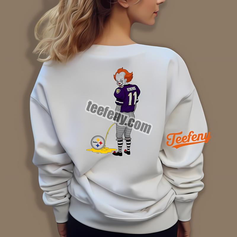Baltimore Ravens Halloween Pennywise SLong Sleevelers Rivalry Shirt Baltimore Ravens Halloween Pennywise SLong Sleevelers Rivalry Shirt