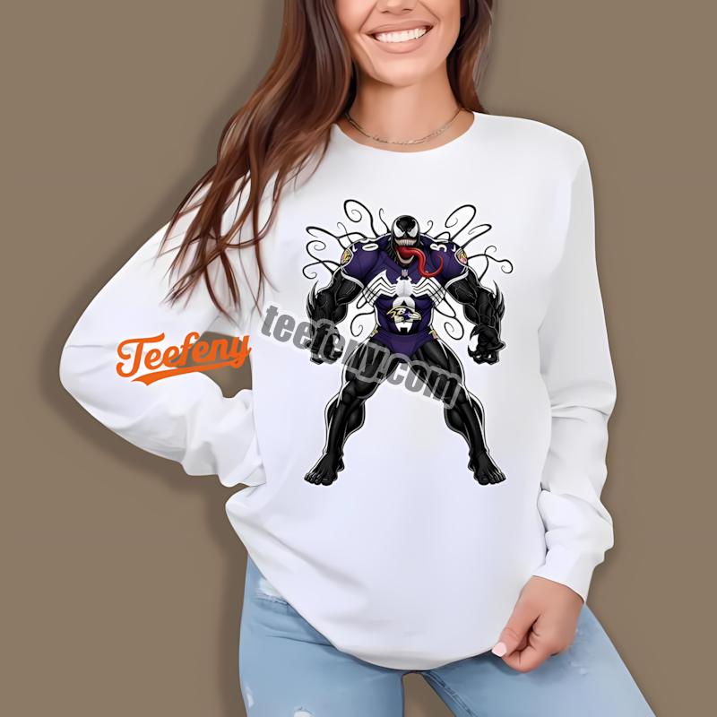 Baltimore Ravens Halloween Venom Graphic Long Sleeve Baltimore Ravens Halloween Venom Graphic Long Sleeve