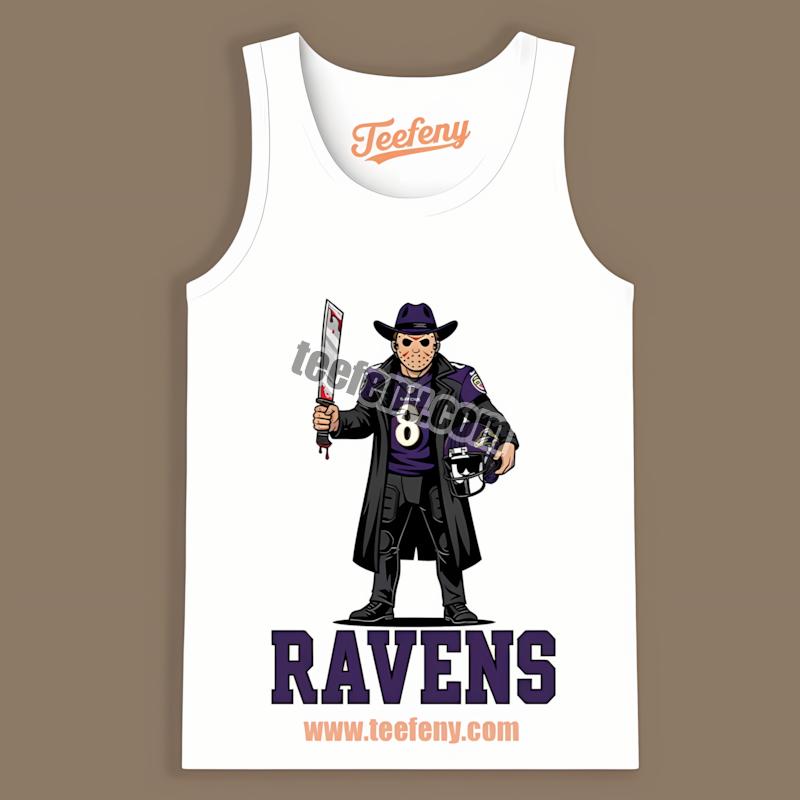 Baltimore Ravens Jason Voorhees Halloween Classic Tanktop Baltimore Ravens Jason Voorhees Halloween Classic Tanktop