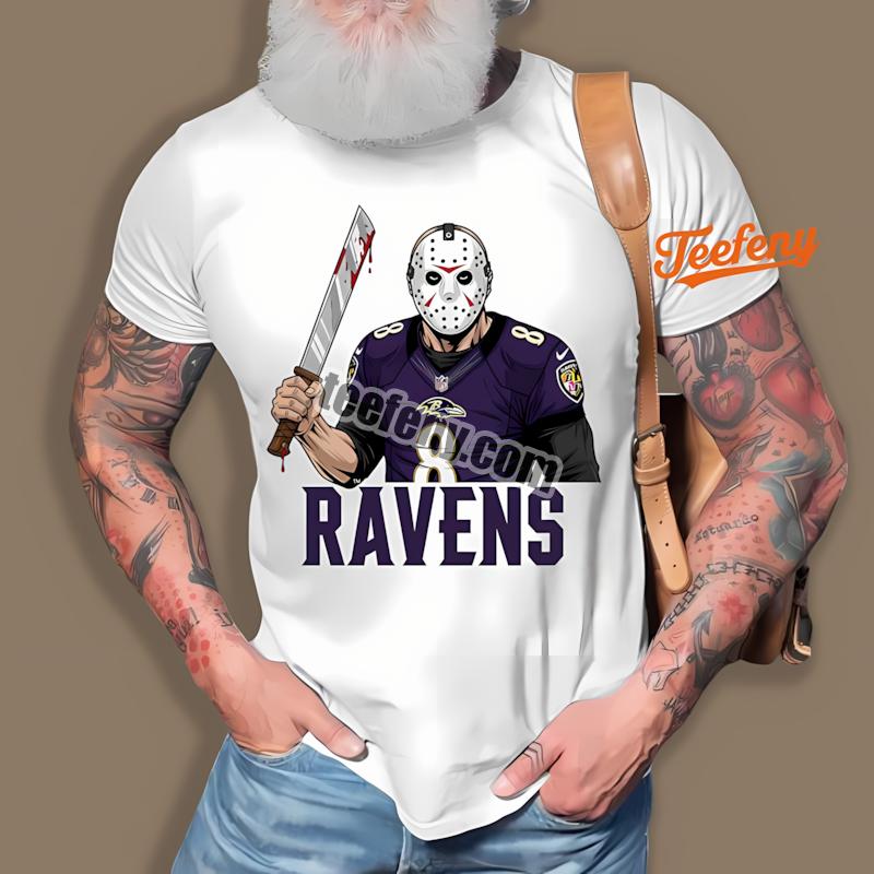 Baltimore Ravens Jason Voorhees Machete Horror Football Shirt