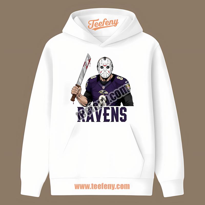 Baltimore Ravens Jason Voorhees Machete Horror Football Hoodie Baltimore Ravens Jason Voorhees Machete Horror Football Hoodie