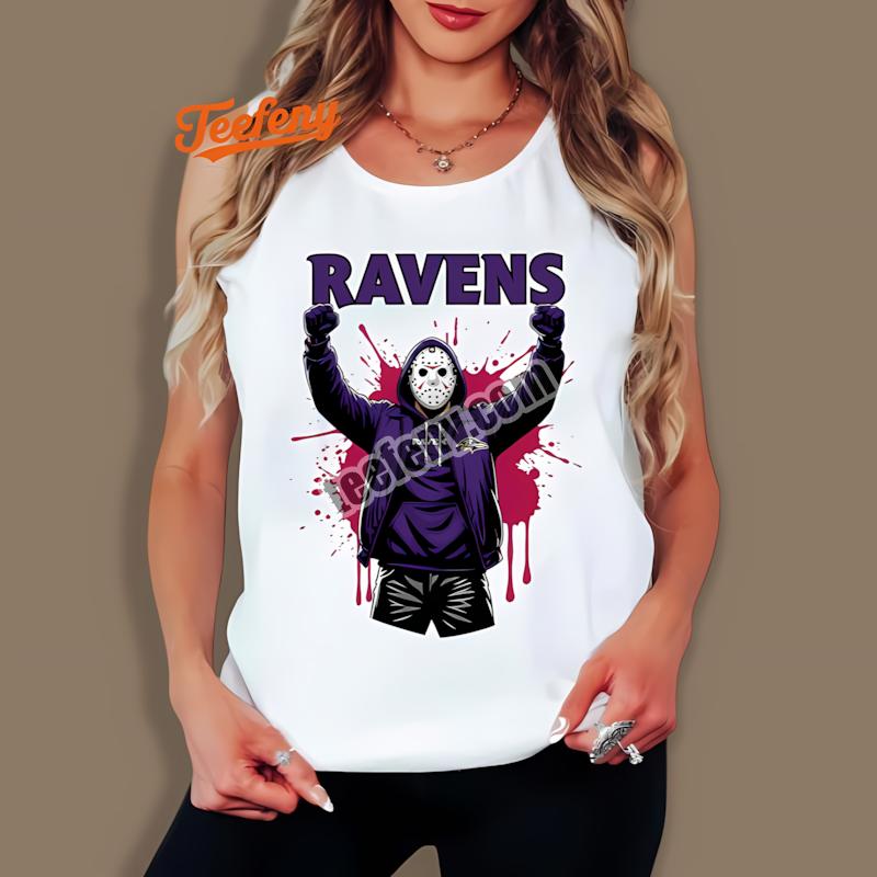 Baltimore Ravens Jason Voorhees Victory Halloween Tanktop Baltimore Ravens Jason Voorhees Victory Halloween Tanktop
