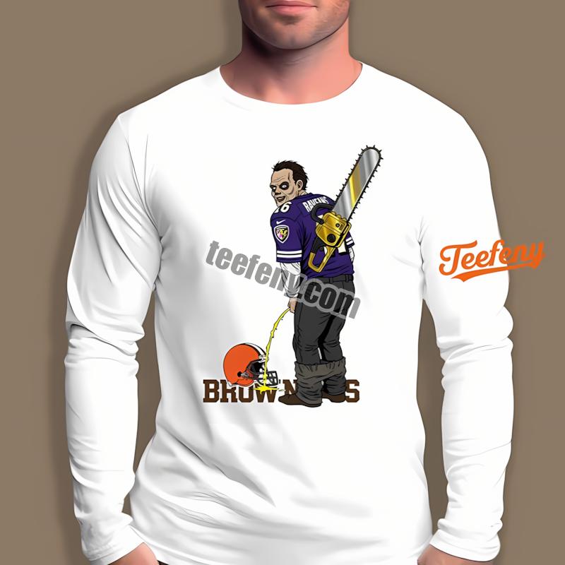 Baltimore Ravens Leatherface Browns Rivalry Trendy Long Sleeve Baltimore Ravens Leatherface Browns Rivalry Trendy Long Sleeve
