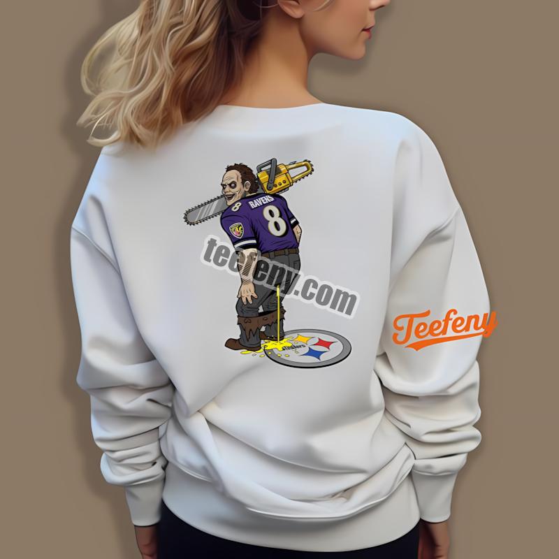 Baltimore Ravens Leatherface SLong Sleevelers Rivalry Shirt Baltimore Ravens Leatherface SLong Sleevelers Rivalry Shirt