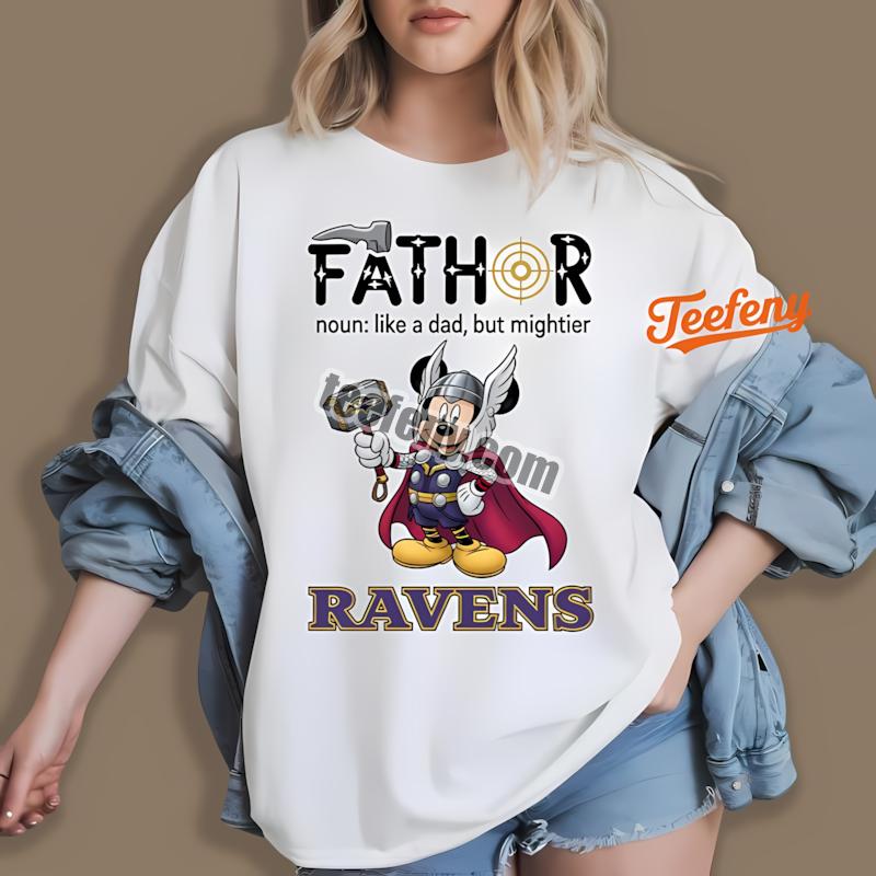 Baltimore Ravens Mickey Mouse Fathor Classic Shirt