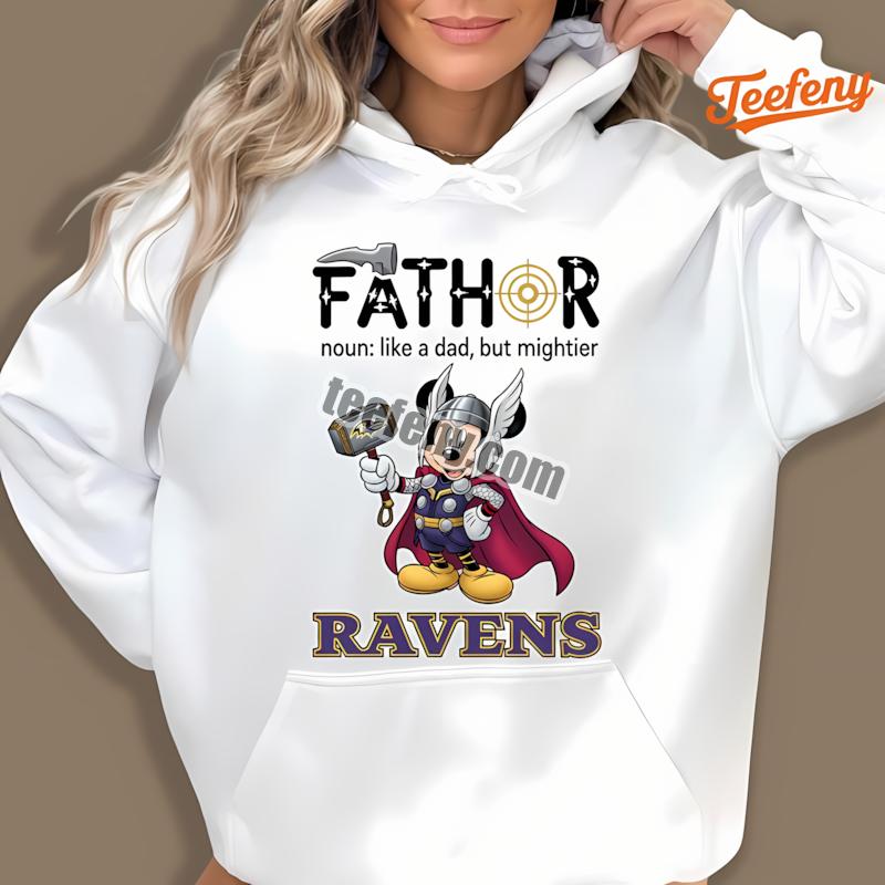 Baltimore Ravens Mickey Mouse Fathor Classic Hoodie Baltimore Ravens Mickey Mouse Fathor Classic Hoodie
