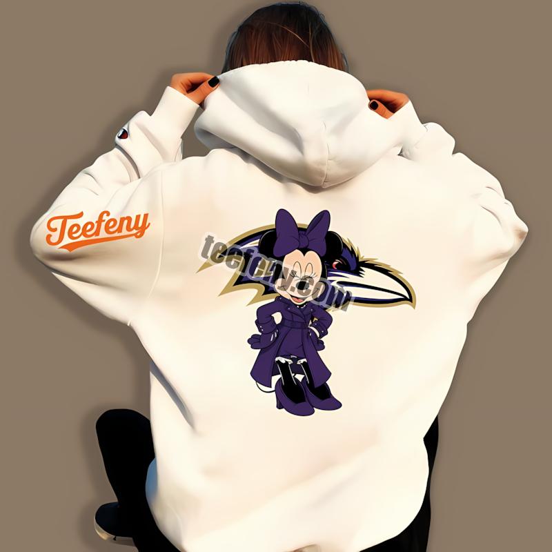 Baltimore Ravens Minnie Mouse Logo Fashion Hoodie Baltimore Ravens Minnie Mouse Logo Fashion Hoodie