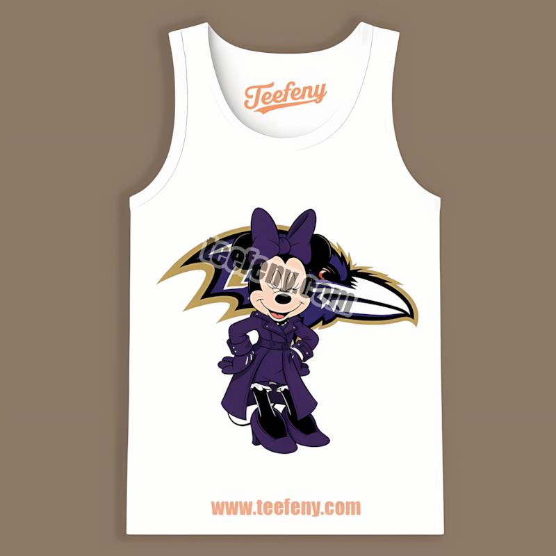 Baltimore Ravens Minnie Mouse Logo Fashion Tanktop Baltimore Ravens Minnie Mouse Logo Fashion Tanktop