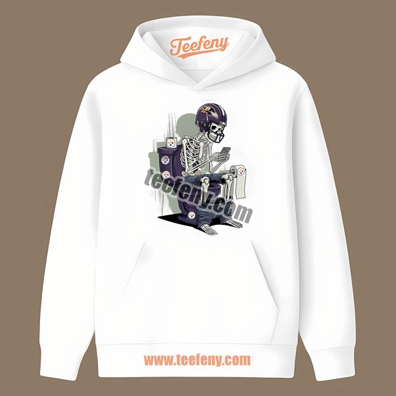 Baltimore Ravens Skeleton Toilet SHoodielers Rivalry Shirt Baltimore Ravens Skeleton Toilet SHoodielers Rivalry Shirt