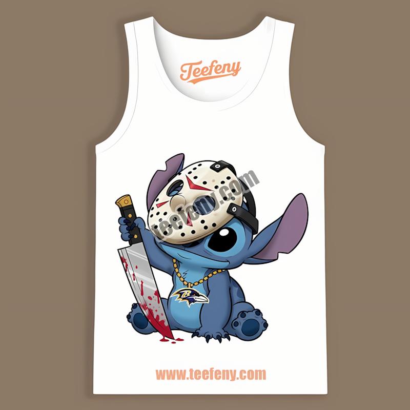 Baltimore Ravens Stitch Jason Halloween Retro Tanktop Baltimore Ravens Stitch Jason Halloween Retro Tanktop
