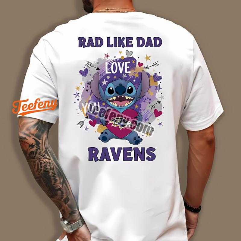 Baltimore Ravens Stitch Rad Like Dad Shirt