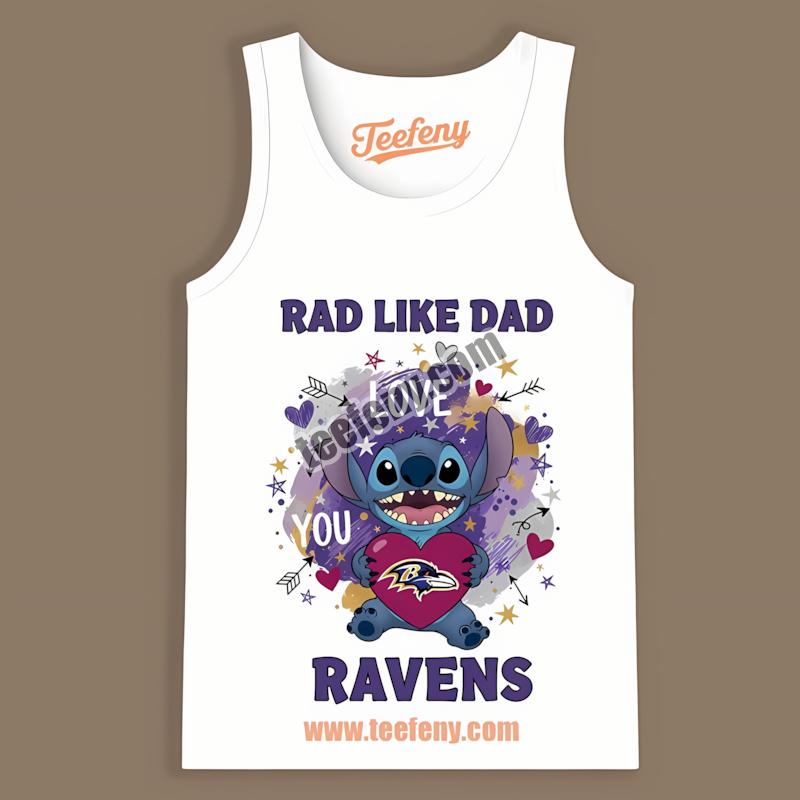 Baltimore Ravens Stitch Rad Like Dad Tanktop Baltimore Ravens Stitch Rad Like Dad Tanktop