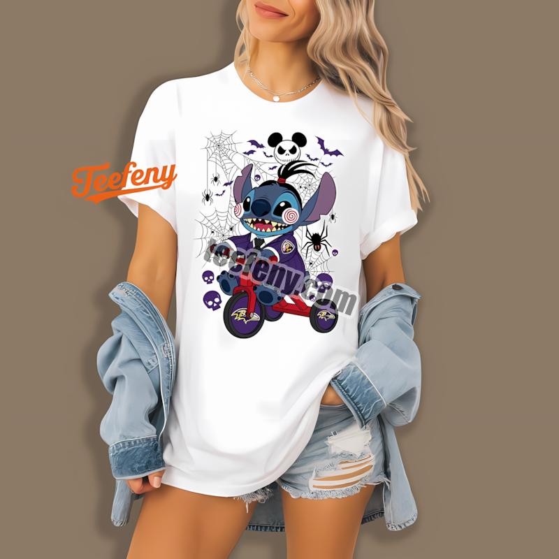 Baltimore Ravens Stitch Saw Halloween Sports Shirt