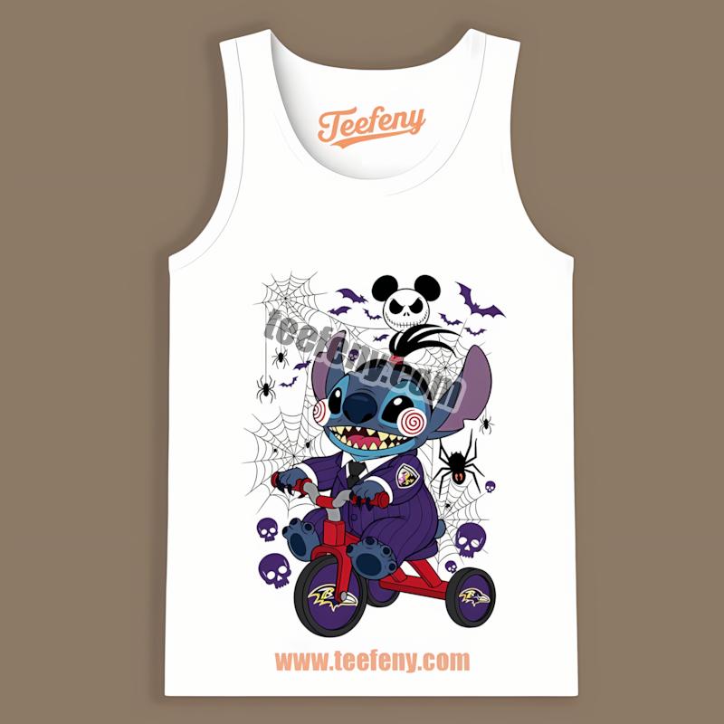 Baltimore Ravens Stitch Saw Halloween Sports Tanktop Baltimore Ravens Stitch Saw Halloween Sports Tanktop