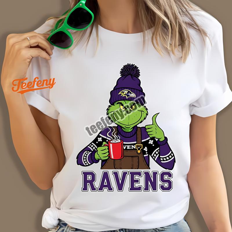 Baltimore Ravens The Grinch Winter Hot Cocoa Holiday Shirt