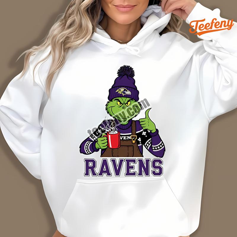 Baltimore Ravens The Grinch Winter Hot Cocoa Holiday Hoodie Baltimore Ravens The Grinch Winter Hot Cocoa Holiday Hoodie