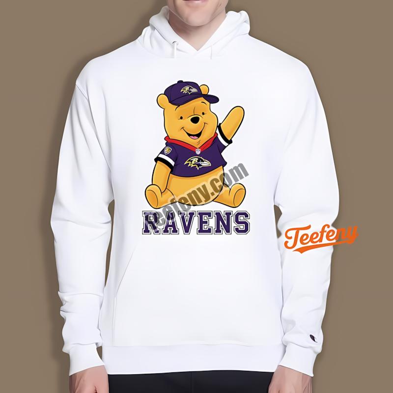 Baltimore Ravens Winnie The Pooh Football Team Spirit Hoodie Baltimore Ravens Winnie The Pooh Football Team Spirit Hoodie