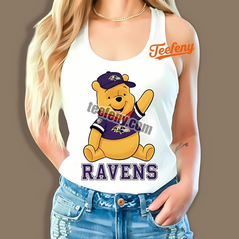 Baltimore Ravens Winnie The Pooh Football Team Spirit Tanktop Baltimore Ravens Winnie The Pooh Football Team Spirit Tanktop
