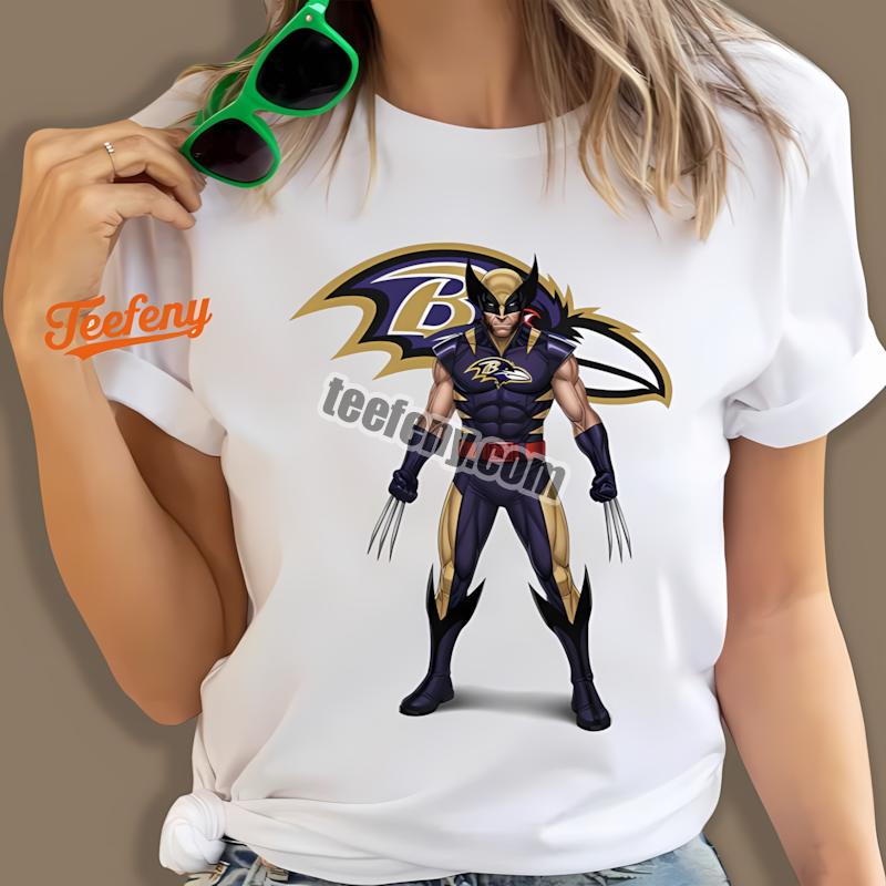 Baltimore Ravens Wolverine Marvel Soft Shirt