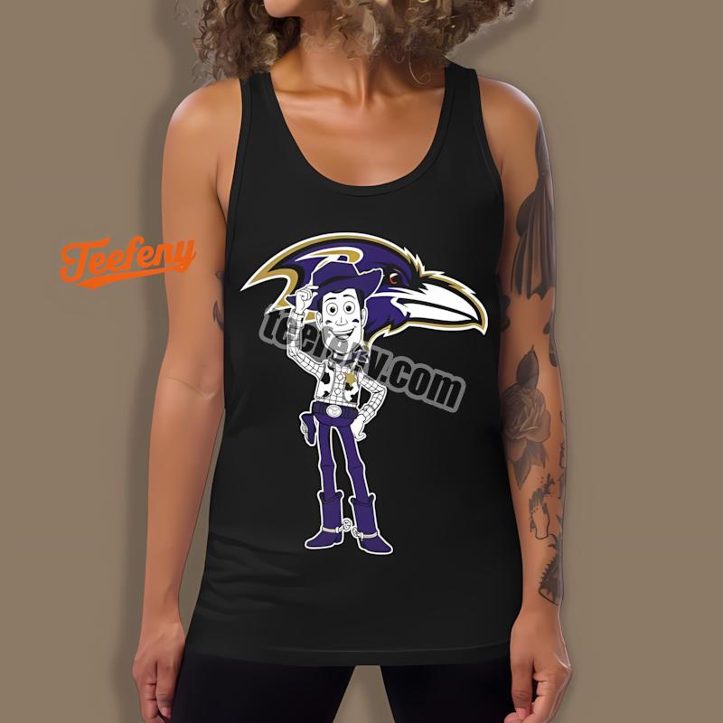 Baltimore Ravens Woody Toy Story Casual Tanktop Baltimore Ravens Woody Toy Story Casual Tanktop