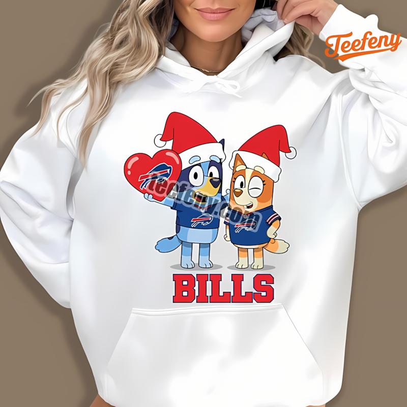 Buffalo Bills Bluey Bingo Christmas Adults Hoodie Buffalo Bills Bluey Bingo Christmas Adults Hoodie