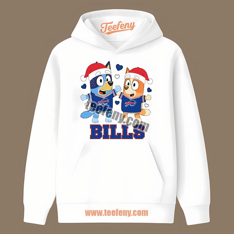 Buffalo Bills Bluey Bingo Christmas Dancing Retro Hoodie Buffalo Bills Bluey Bingo Christmas Dancing Retro Hoodie