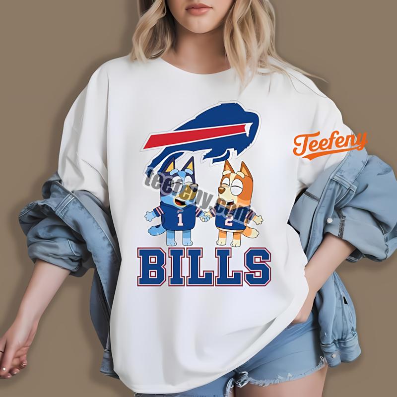 Buffalo Bills Bluey Bingo Holding Hands Classic Shirt