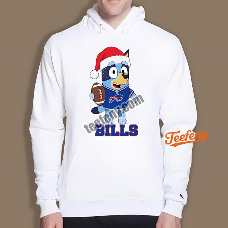 Buffalo Bills Bluey Christmas Santa Hat Vintage Hoodie Buffalo Bills Bluey Christmas Santa Hat Vintage Hoodie