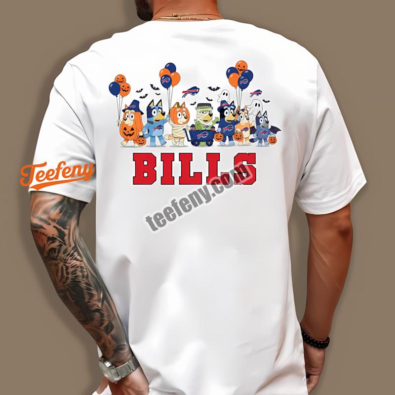 Buffalo Bills Bluey Halloween Parade Costume Sports Shirt