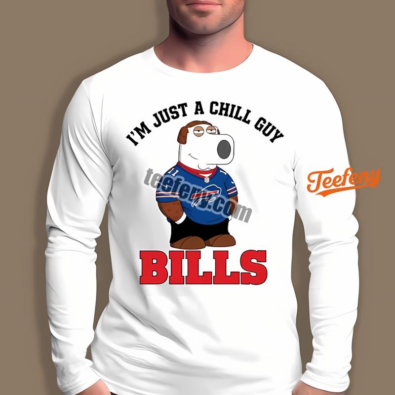 Buffalo Bills Brian Griffin Chill Guy Cotton Long Sleeve Buffalo Bills Brian Griffin Chill Guy Cotton Long Sleeve