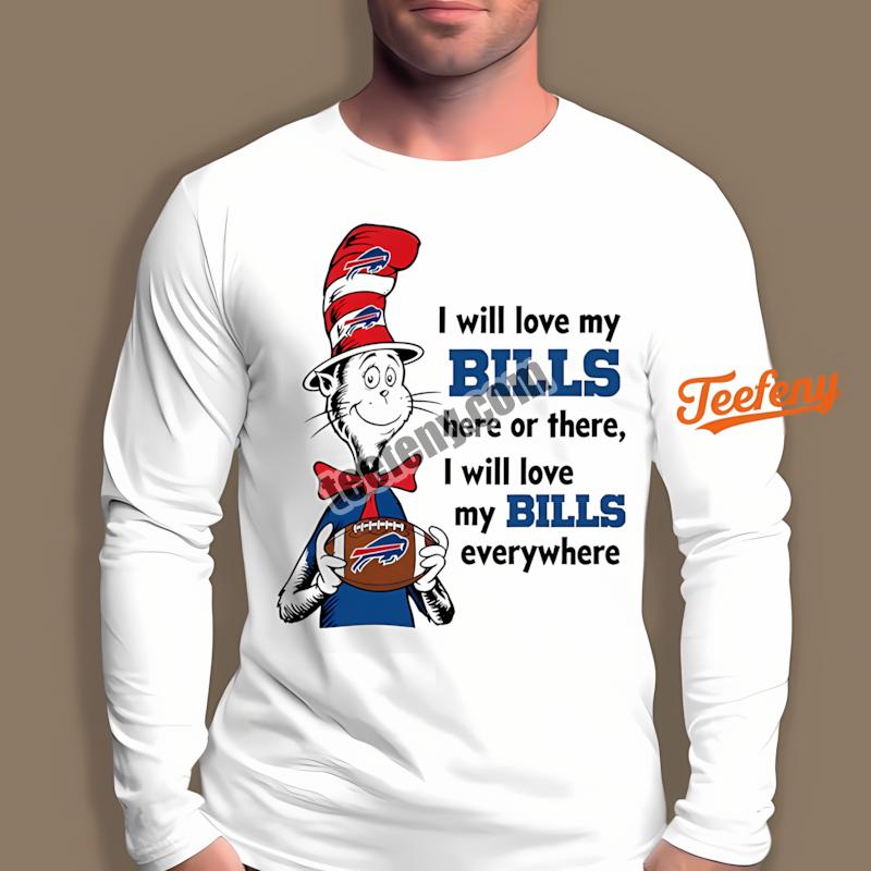 Buffalo Bills Cat In The Hat Love Everywhere Long Sleeve Buffalo Bills Cat In The Hat Love Everywhere Long Sleeve