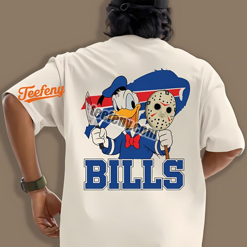 Buffalo Bills Donald Duck Jason Mask Halloween Shirt
