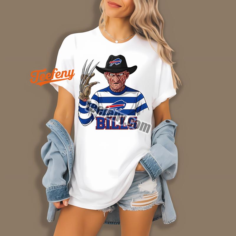 Buffalo Bills Freddy Krueger Halloween Cotton Shirt