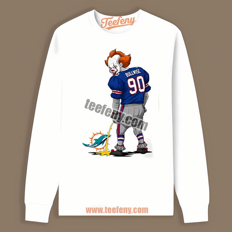 Buffalo Bills Halloween Pennywise Dolphins Rivalry Long Sleeve Buffalo Bills Halloween Pennywise Dolphins Rivalry Long Sleeve