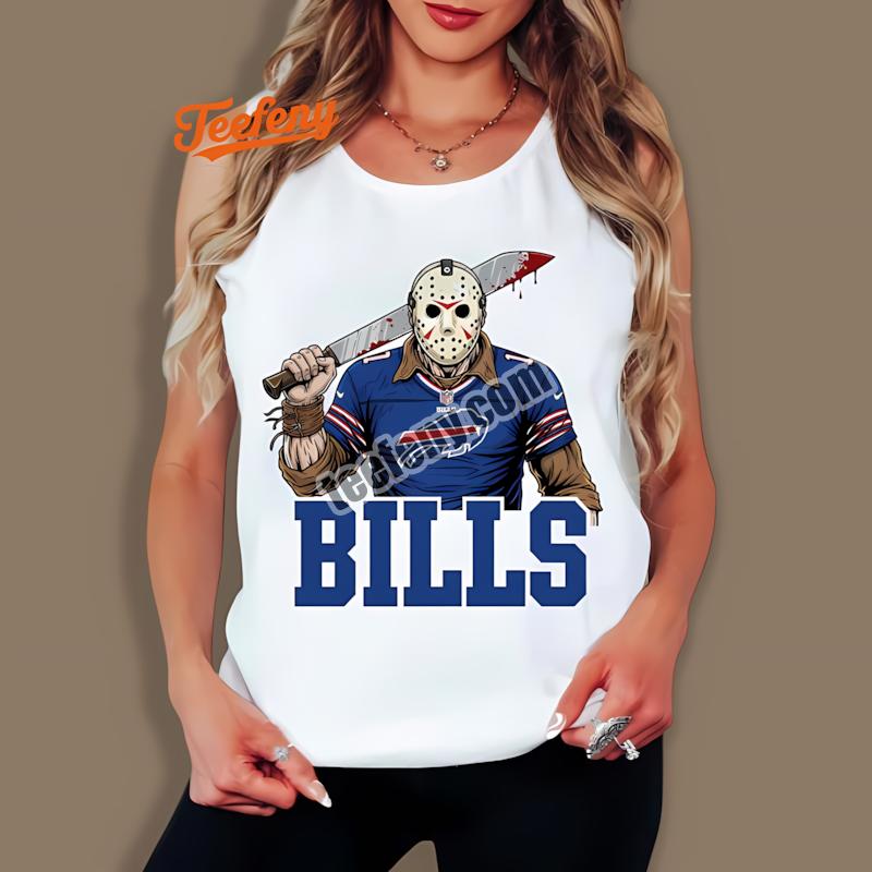Buffalo Bills Jason Voorhees Machete Horror Football Tanktop Buffalo Bills Jason Voorhees Machete Horror Football Tanktop