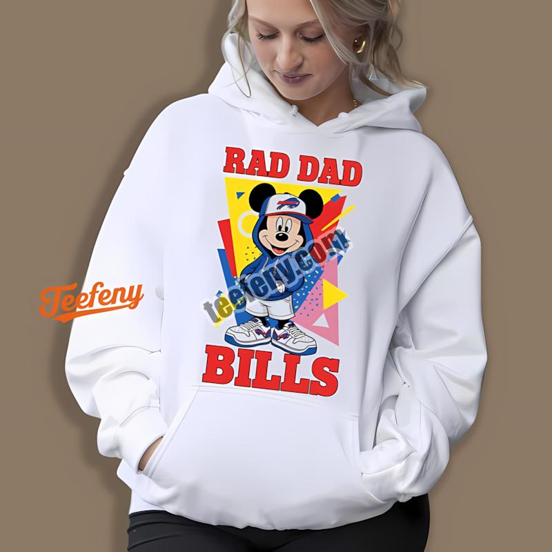 Buffalo Bills Mickey Mouse Rad Dad Hoodie Buffalo Bills Mickey Mouse Rad Dad Hoodie