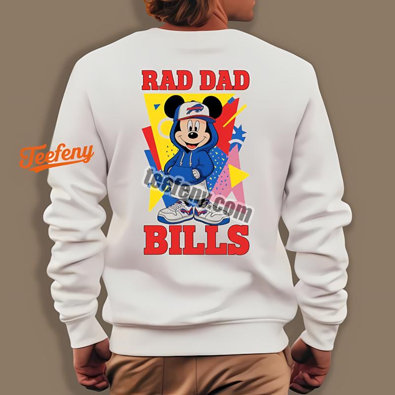 Buffalo Bills Mickey Mouse Rad Dad Long Sleeve Buffalo Bills Mickey Mouse Rad Dad Long Sleeve