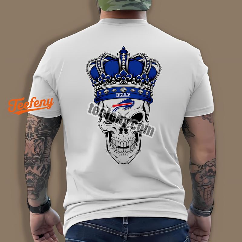 Buffalo Bills Skull Crown Dark Grunge Shirt
