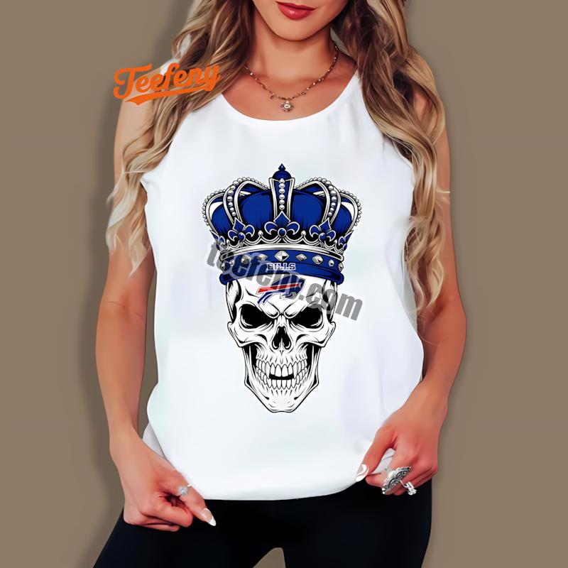 Buffalo Bills Skull Crown Dark Grunge Tanktop Buffalo Bills Skull Crown Dark Grunge Tanktop