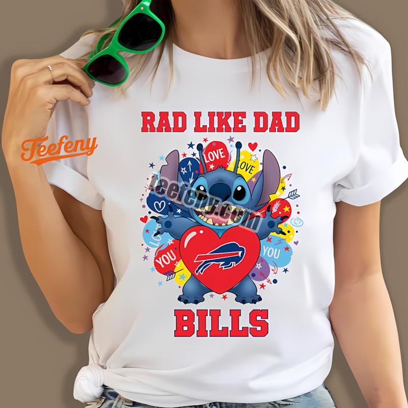 Buffalo Bills Stitch Rad Like Dad Funny Shirt