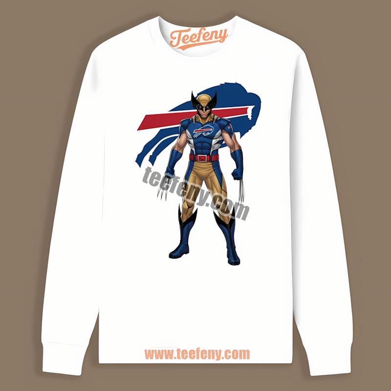 Buffalo Bills Wolverine Marvel Color Long Sleeve Buffalo Bills Wolverine Marvel Color Long Sleeve