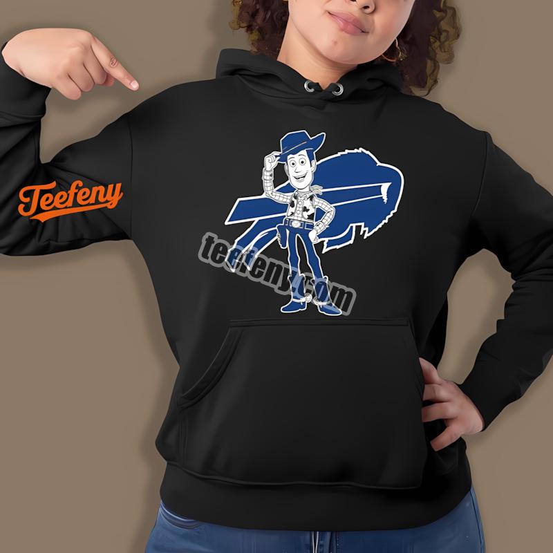 Buffalo Bills Woody Toy Story Logo Cotton Hoodie Buffalo Bills Woody Toy Story Logo Cotton Hoodie