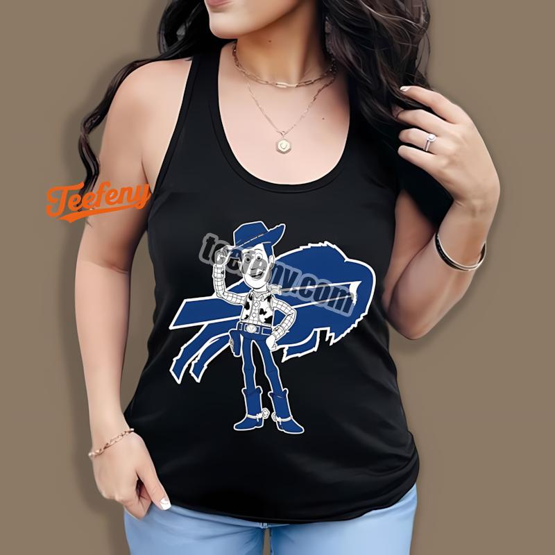 Buffalo Bills Woody Toy Story Logo Cotton Tanktop Buffalo Bills Woody Toy Story Logo Cotton Tanktop