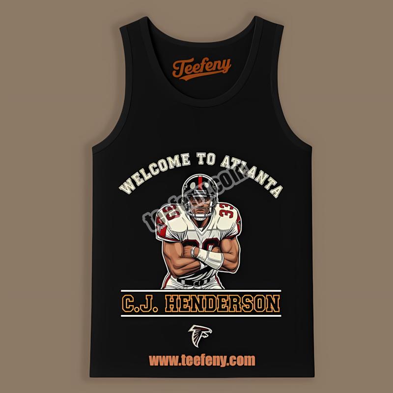 C J Henderson Welcome To Atlanta Falcons Retro Tanktop C J Henderson Welcome To Atlanta Falcons Retro Tanktop
