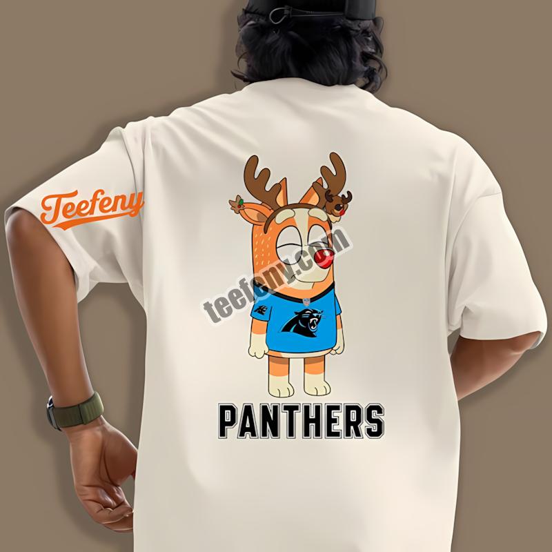 Carolina Panthers Bingo Reindeer Christmas Mens Shirt