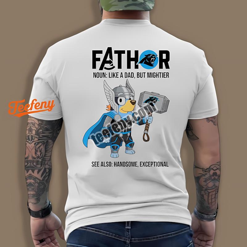 Carolina Panthers Bluey Fathor Graphic Shirt