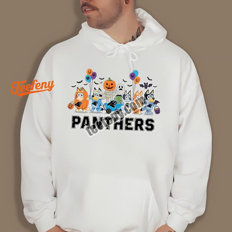 Carolina Panthers Bluey Halloween Parade Costume Retro Hoodie Carolina Panthers Bluey Halloween Parade Costume Retro Hoodie