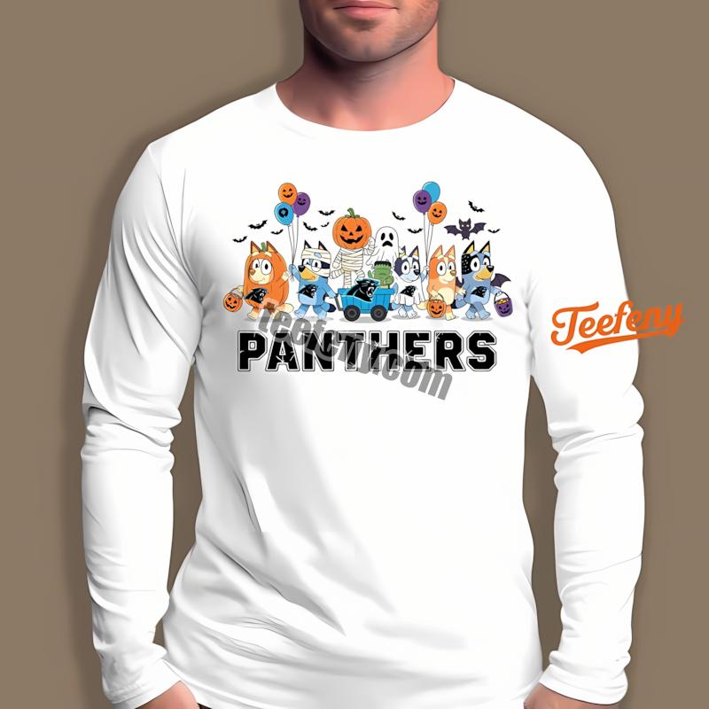 Carolina Panthers Bluey Halloween Parade Costume Retro Long Sleeve Carolina Panthers Bluey Halloween Parade Costume Retro Long Sleeve