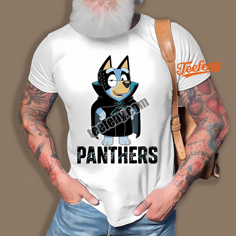 Carolina Panthers Bluey Vampire Retro Shirt